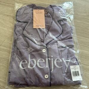 NWT Eberjey Modal Short Sleeve Button Down Short Set- XS Purple